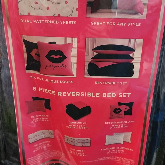 Juicy Coulture 6 Piece Twin Reversible bed set new - Picture 6 of 6